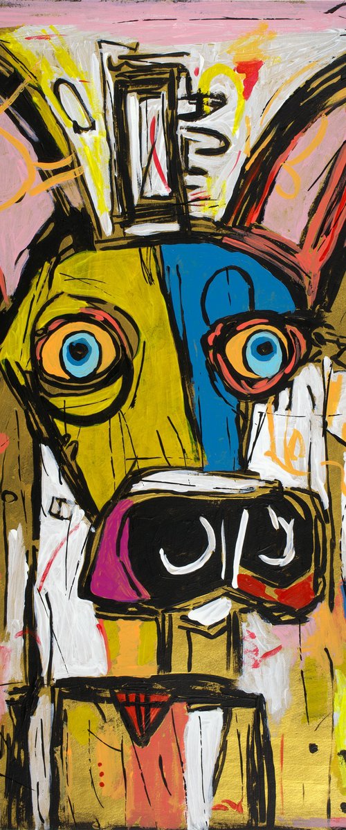 Self-Portrait of Basquiat's Dog II by Kosta Morr