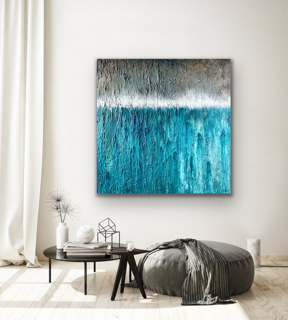 Blue ocean  - Large 100cm x 100cm