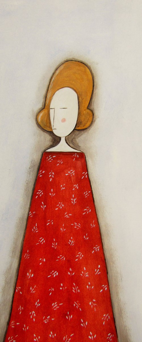 The Lady in red dress by Silvia Beneforti