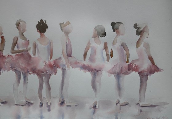 Ballerina painting “Waiting Patiently”