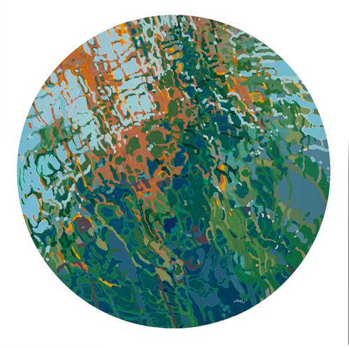 Balmy, 36 x 36 x 1.75" diameter by Margaret Juul