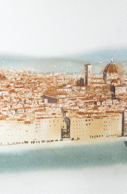 Old Foreign Town - 40x30cm Watercolor by Masato Watanabe