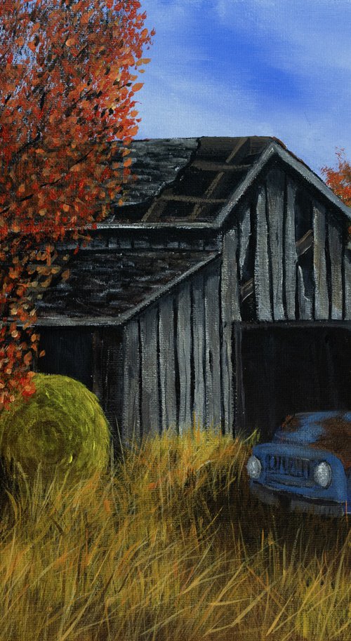 Kansas Barn in the Fall by Derek Burleson
