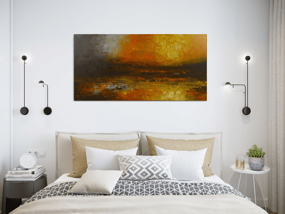 Devoted Shore  (Large Seascape, 120x60cm)