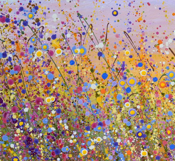 Radiant meadow - Vibrant Floral Painting