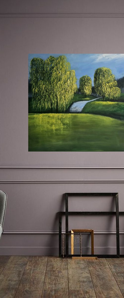 Willows in  Spring  -  Fields and Colors Series by Danijela Dan