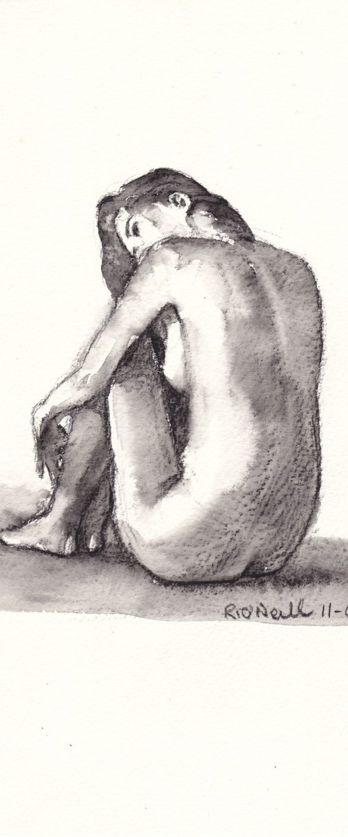 Seated female nude by Rory O’Neill