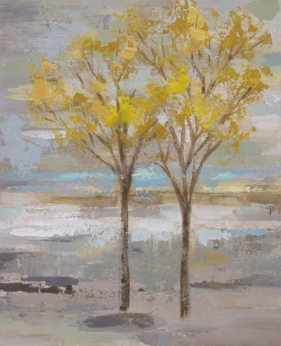 Golden Tree and Fog II by Silvia Vassileva