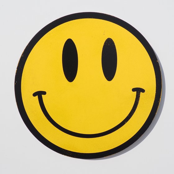 Large Distressed Smiley Face. Number 10