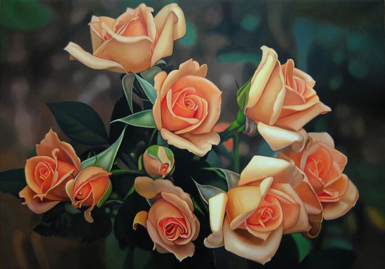 Roses painting