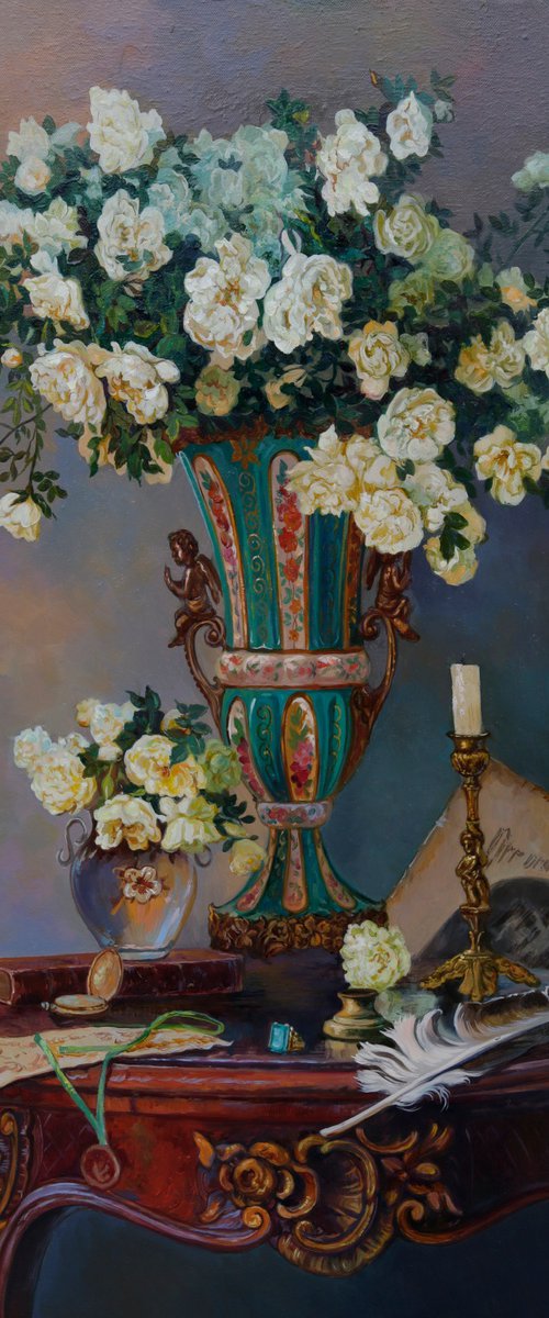 White roses by Eduard Panov