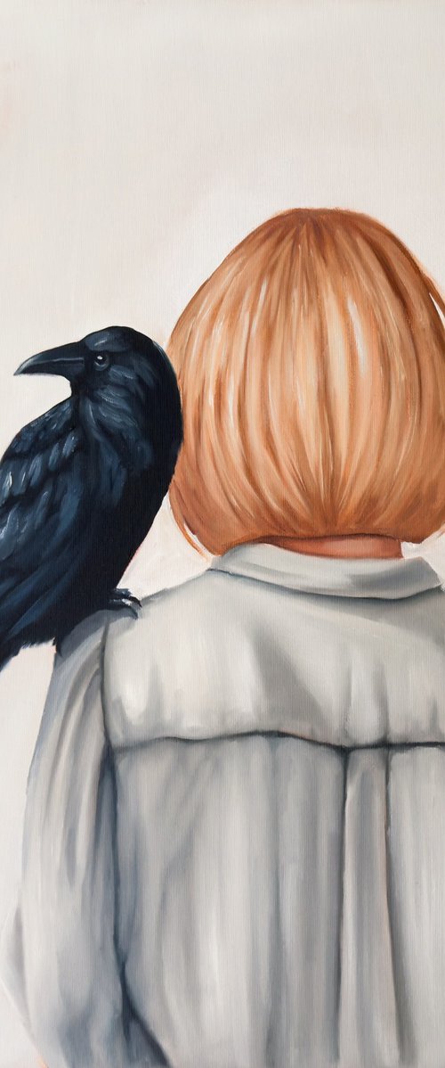 Woman with the Raven by Daria Gerasimova