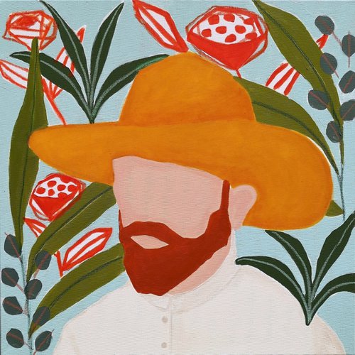 Van Gogh with Straw Hat and Garden by Marisa Añón