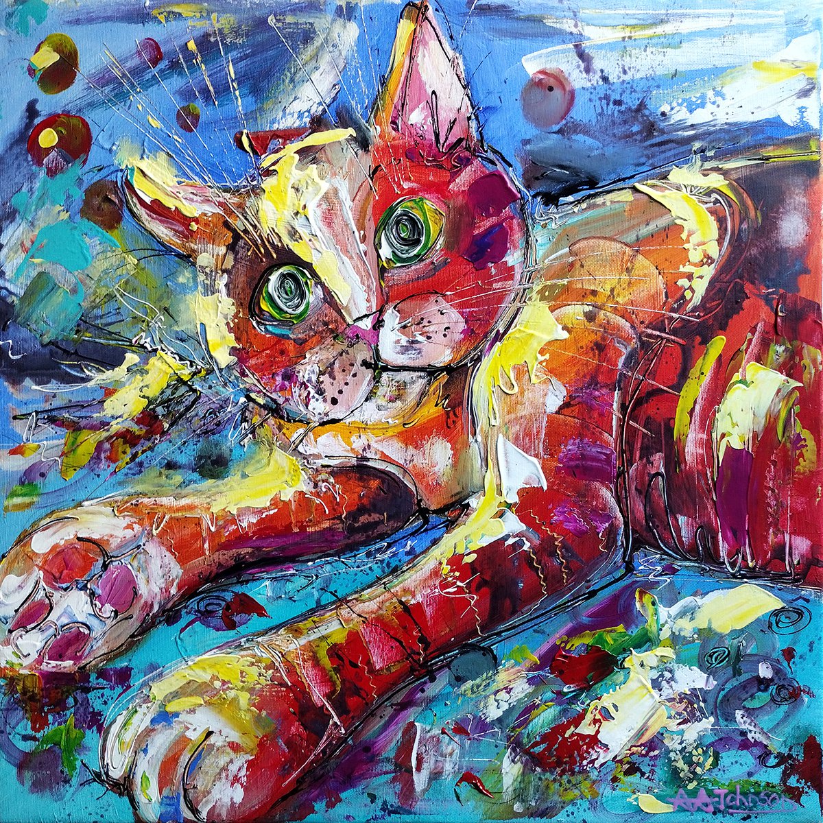 Pussy cat in sunshine by Andrew Alan Johnson