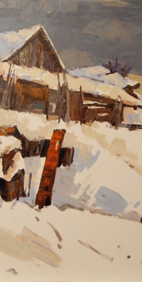 winter in the village by Sergey  Kachin