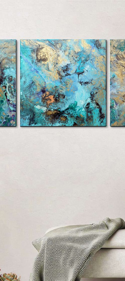 Triptych Wind of the sea by Areti Ampi