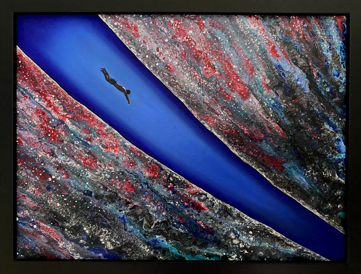 Surrealistic Landscape Painting By Stefano Pallara, 17 X 13", A Deeper Understanding N.6, Original Artwork