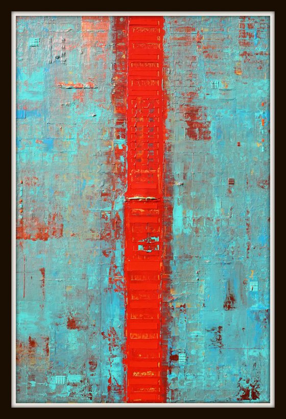 Primitive Abstract Red Line