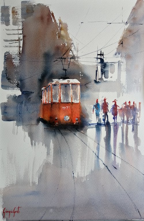 tram in Milan 27 by Giorgio Gosti