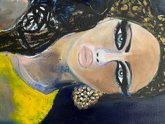 Portrait Woman Acrylic Painting Margaret Kean Inspired Beautiful Gift Ideas Artfinder Wall Decor Artwork on Canvas Paintings Wall Art