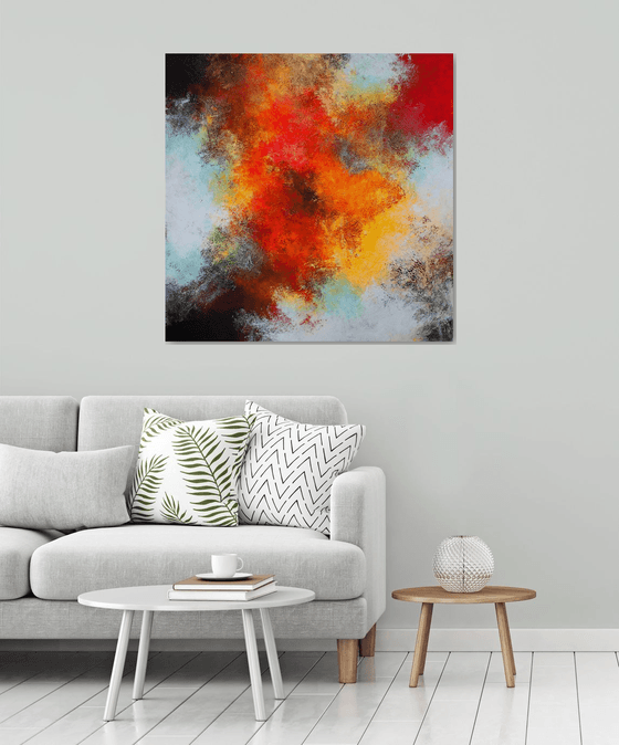 100 x 100cm. / abstract painting / Episode 76