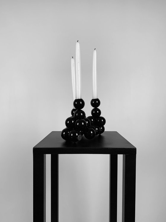 Sphere sculpture Candleholder