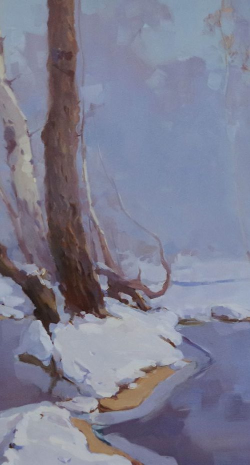 Winter's Dream Large Landscape Original oil painting  Hand painted art work One of a kind by Vahe Yeremyan