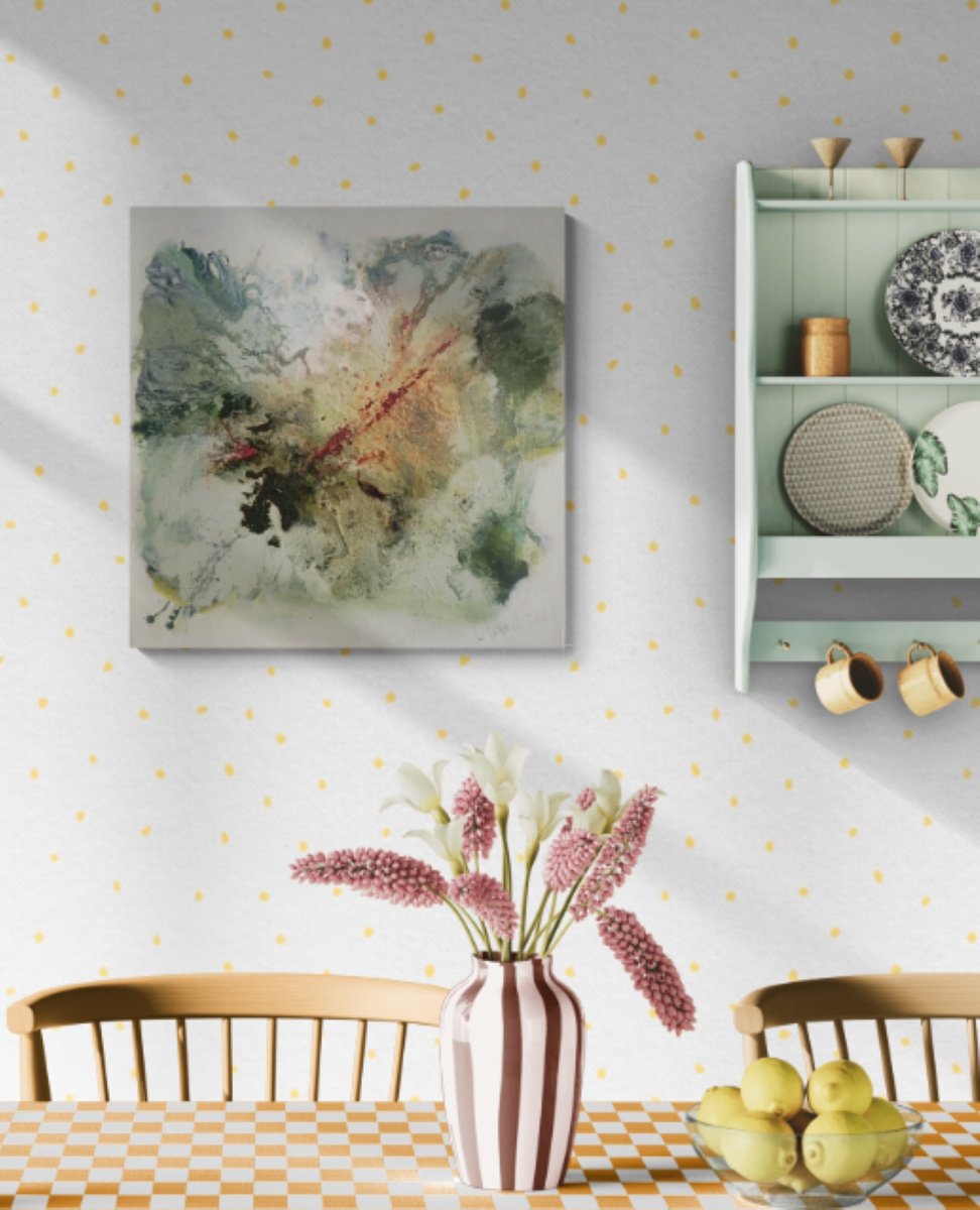 Abstract Oil Painting By Christa Haack, 20 X 20, Powerful Targets 1, Original Artwork