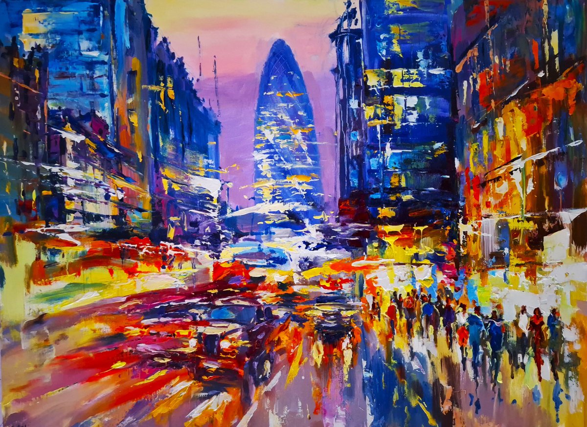 Abstract cityscape (London) by Andrej Ostapchuk