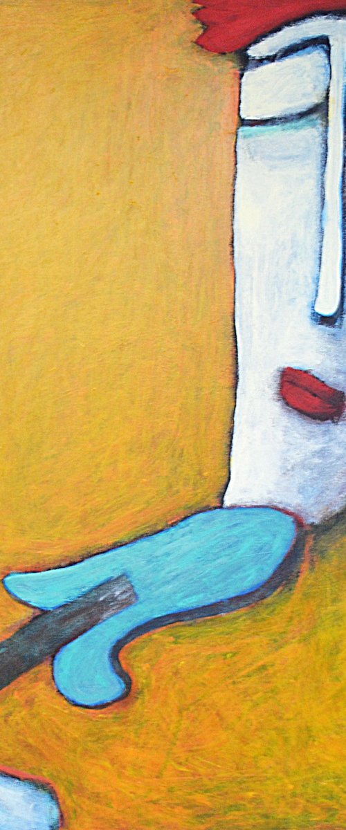Viol Musiek (100cm x 100cm x 1.6cm) by Zhana Viel