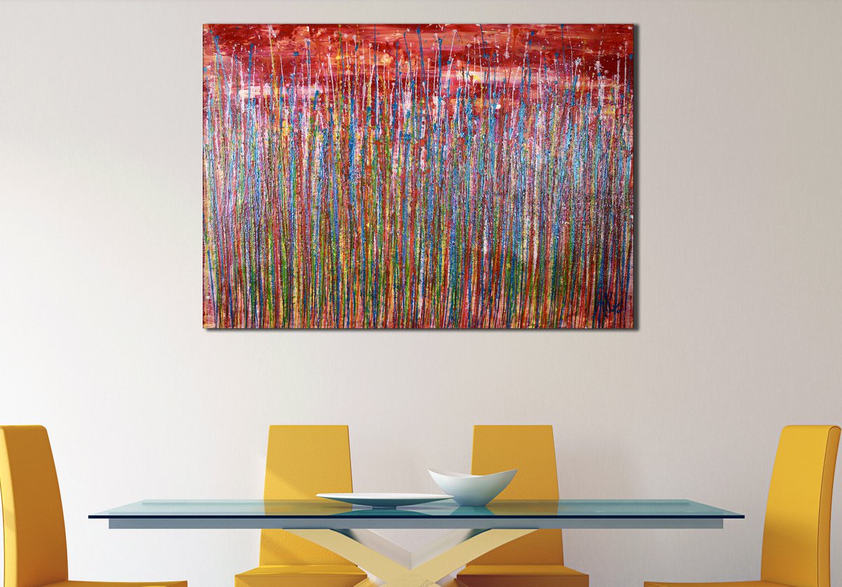 Daring Natural Synergy 2 | Fiery Abstract By Nestor Toro, 45 X 33, Artwork For Sale On Artfinder