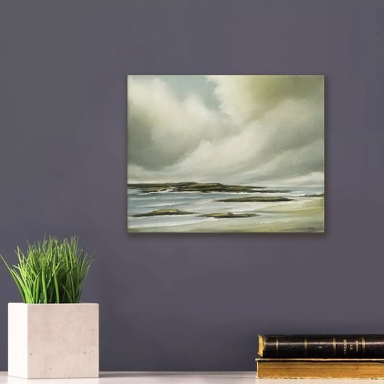 Changing Of The Tides - Original Seascape Oil Painting on Stretched Canvas