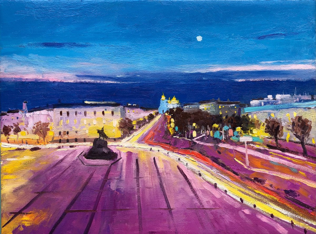 Night in Kyiv by Volodymyr Smoliak