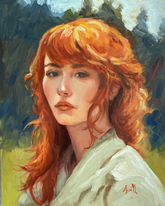 Woman with Red Hair.