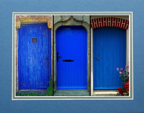 Three Blue Doors