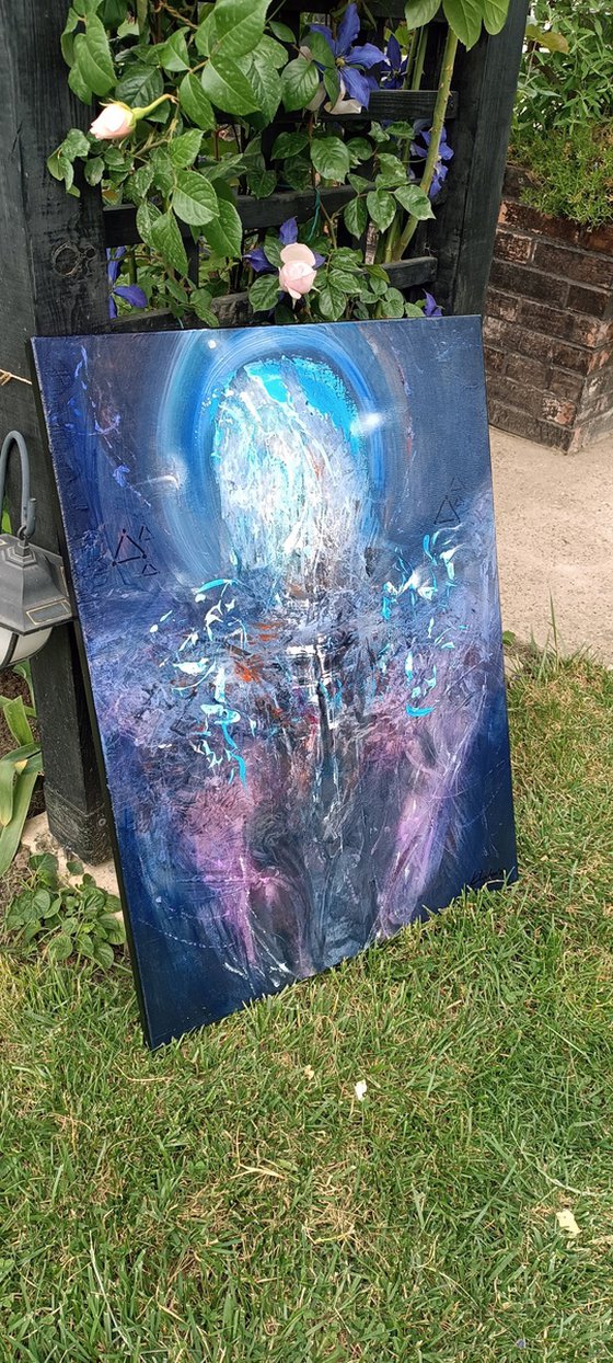 Abstract fantastic blue angel