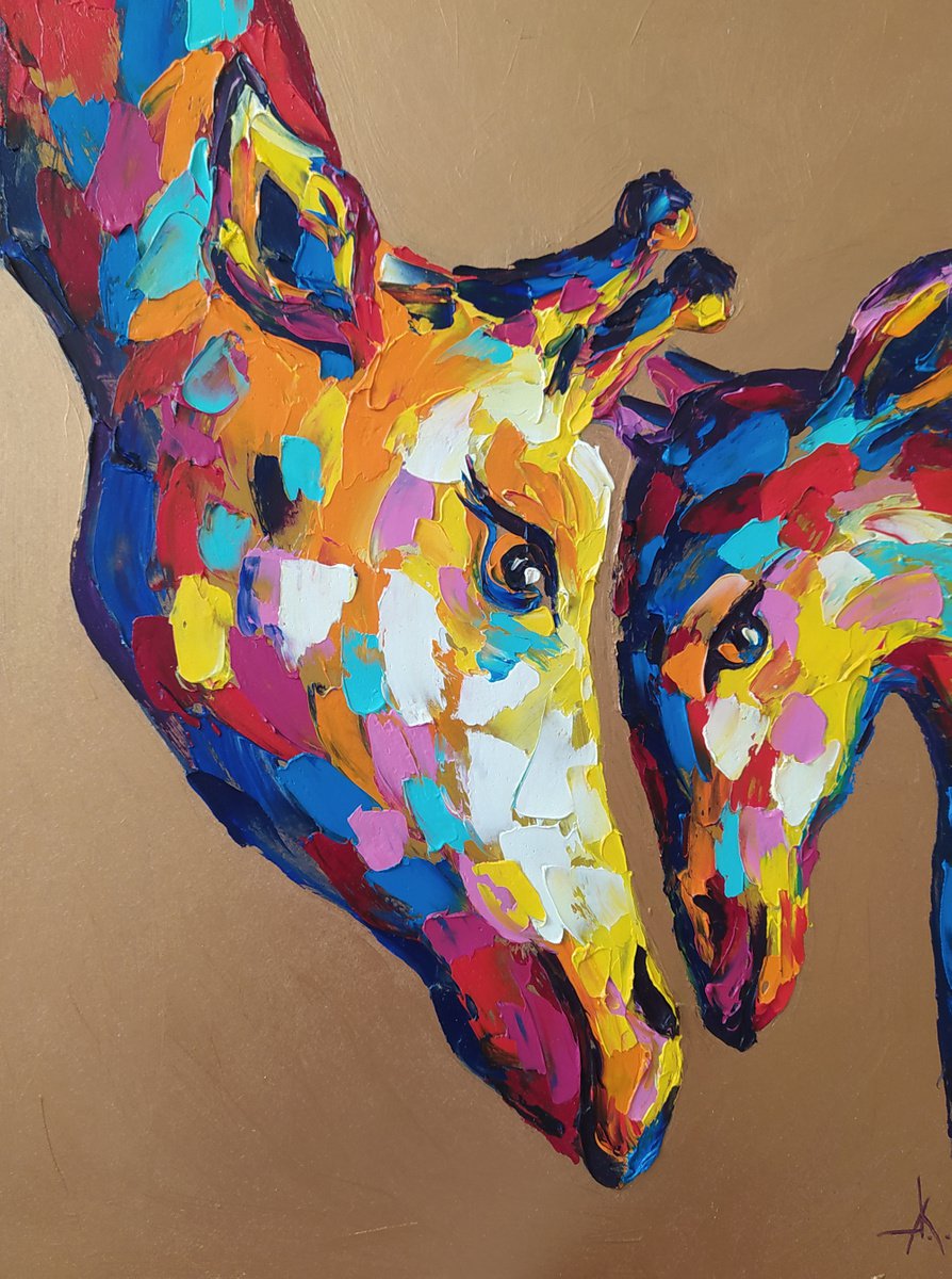 Impressionistic Animal Oil Painting By Anastasia Kozorez, 12 X 17, Mom