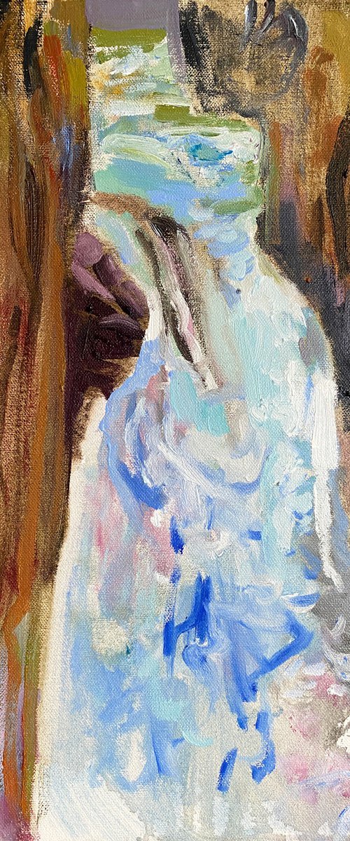 Waterfall in Pyrenees by Asta Kulikauskaite Krivickiene