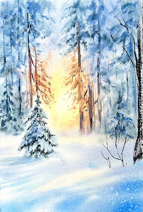 Snowy Forest in Finland by Yana Ivannikova