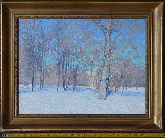 March. The sun is warming