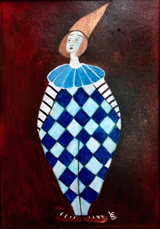 The blue clown