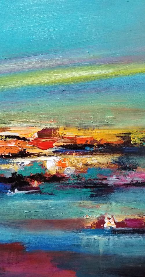 The orange Lake by Vishalandra Dakur