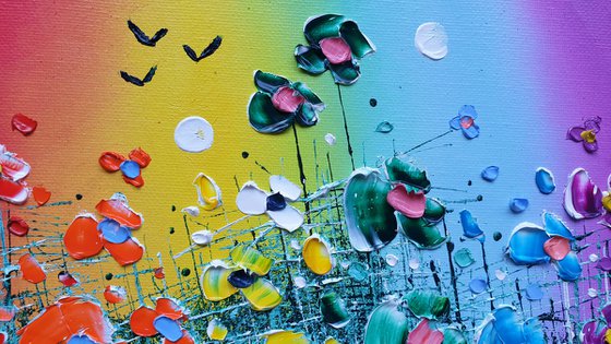 "Rainbow Flowers in Love"