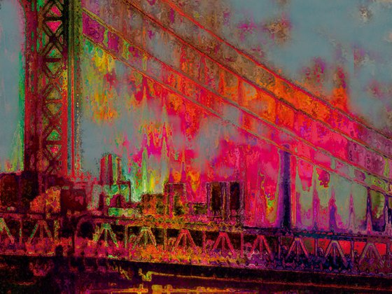 Psicodelia, Manhattan Bridge/XL large original artwork