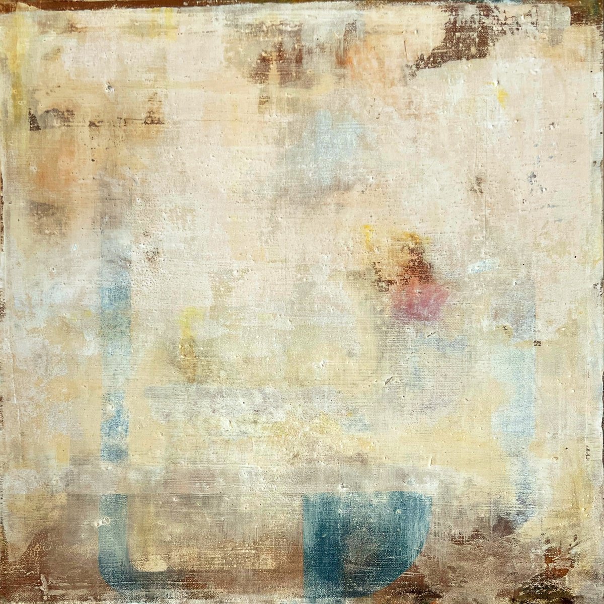 Abstract Painting By Sergio Aranda, 20 X 20", Immaterial Roots, Original Artwork