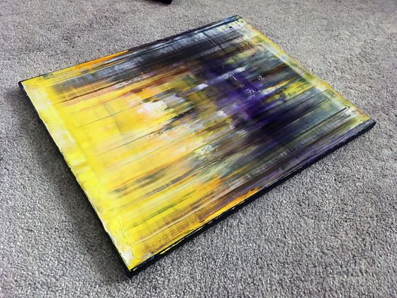 "Purple Rain" - FREE USA SHIPPING - Original PMS Abstract Oil Painting On Canvas - 16" x 20"