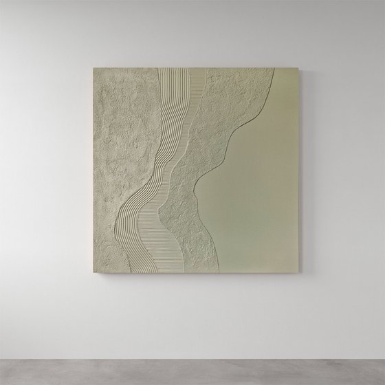 "Sage Nulla" Abstract sage green textured