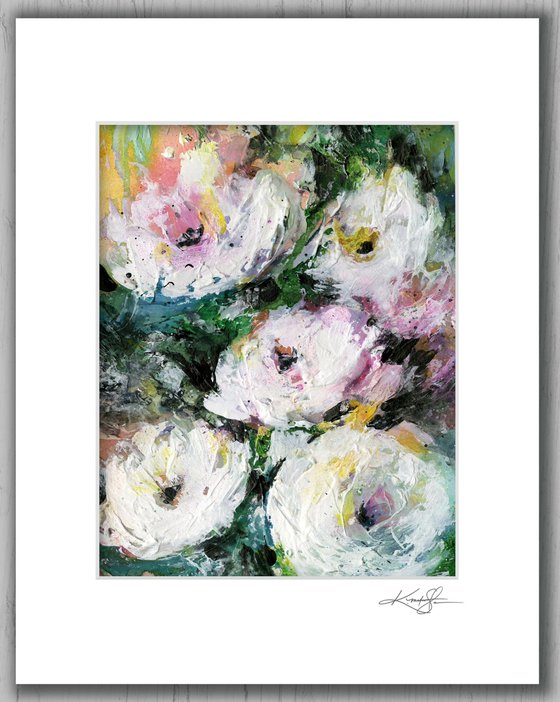 Floral Delight 54 - Textured Floral Abstract Painting by Kathy Morton Stanion