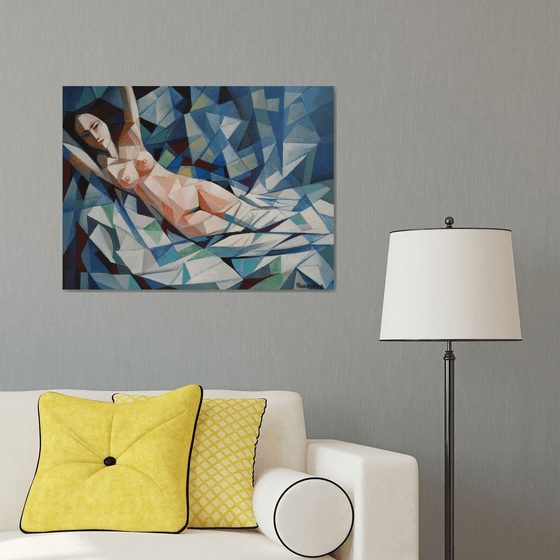 Dream(60x80cm, cubism, oil painting, ready to hang)