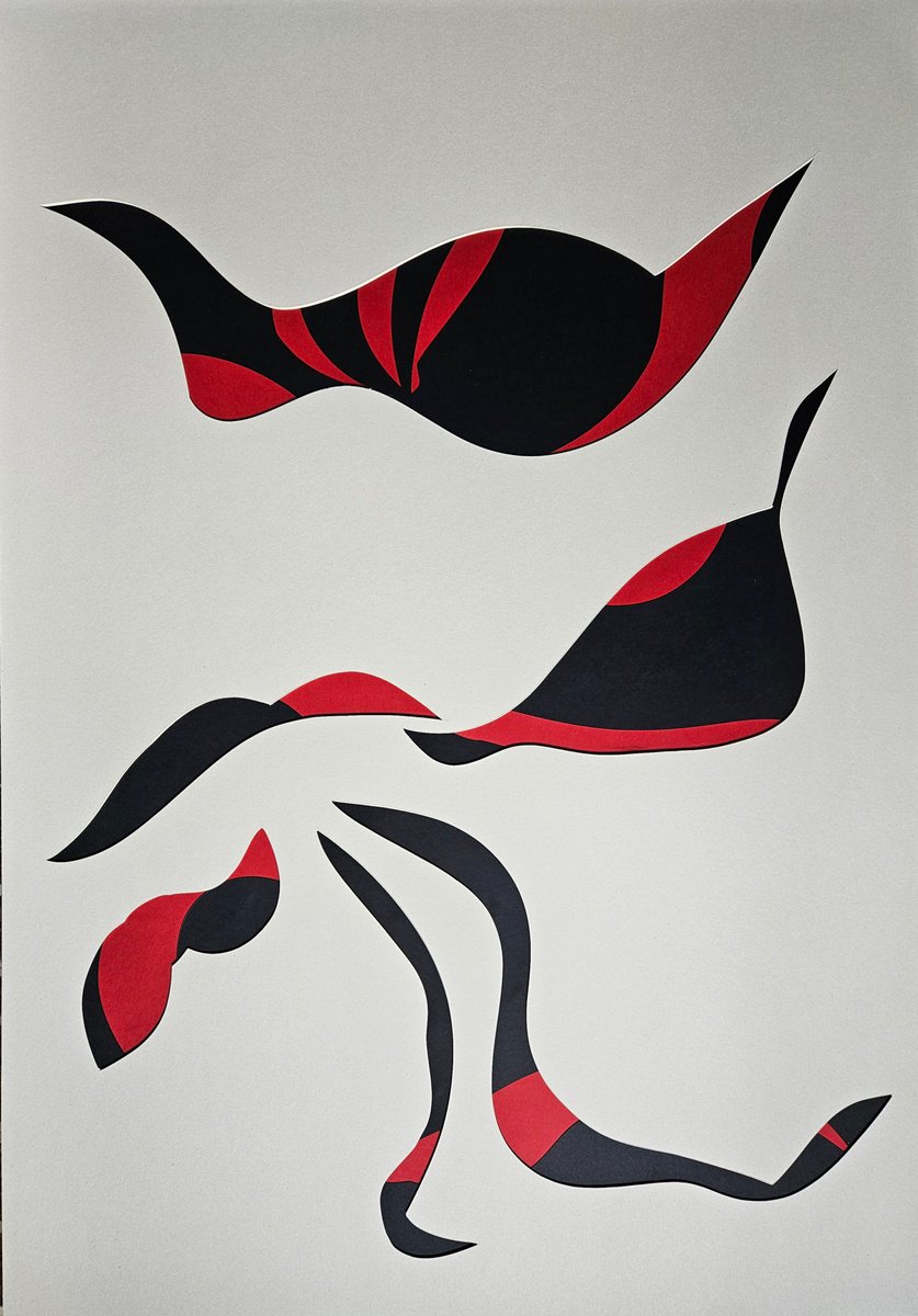 Surrealistic Abstract Collage By Stefano Mazzolini, 28 X 41", Tental, Original Artwork